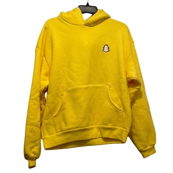 EUC Madhappy x Snapchat Collaboration Canary Yellow Hoodie RARE Unisex - Picture 2 of 4